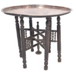 19TH CENTURY BRASS TOPPED BENARES TABLE