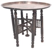 19TH CENTURY BRASS TOPPED BENARES TABLE