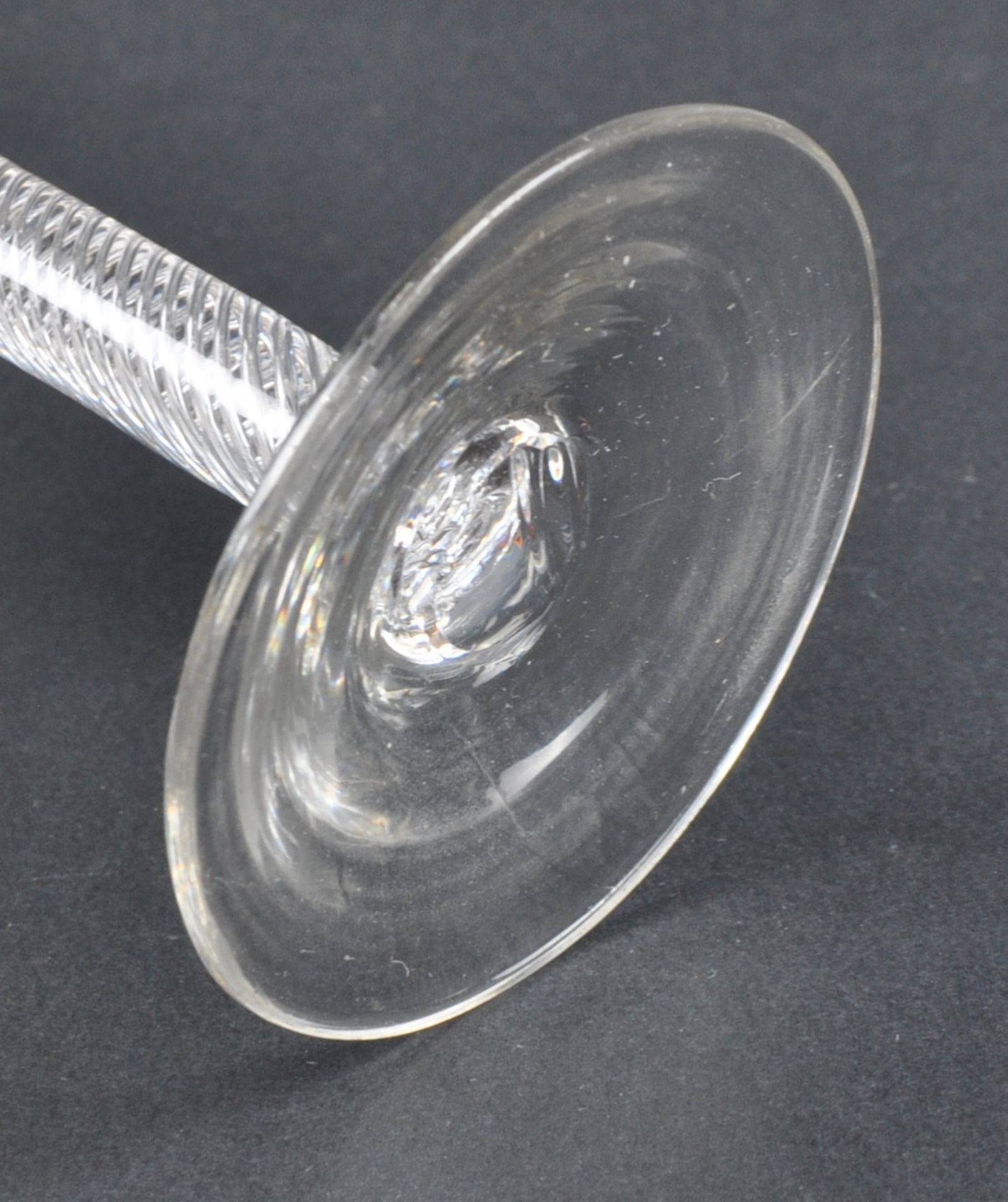 18TH CENTURY MULTI SPIRAL AIR TWIST WINE GLASS - Image 5 of 5