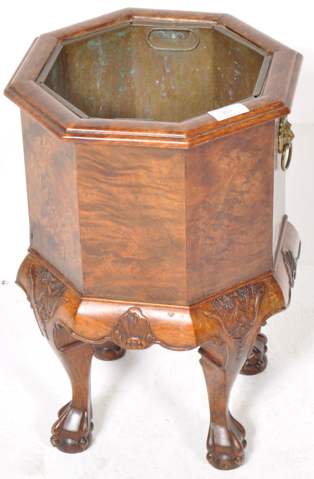 19TH CENTURY WALNUT WINE COOLER ICE BUCKET - Bild 2 aus 6