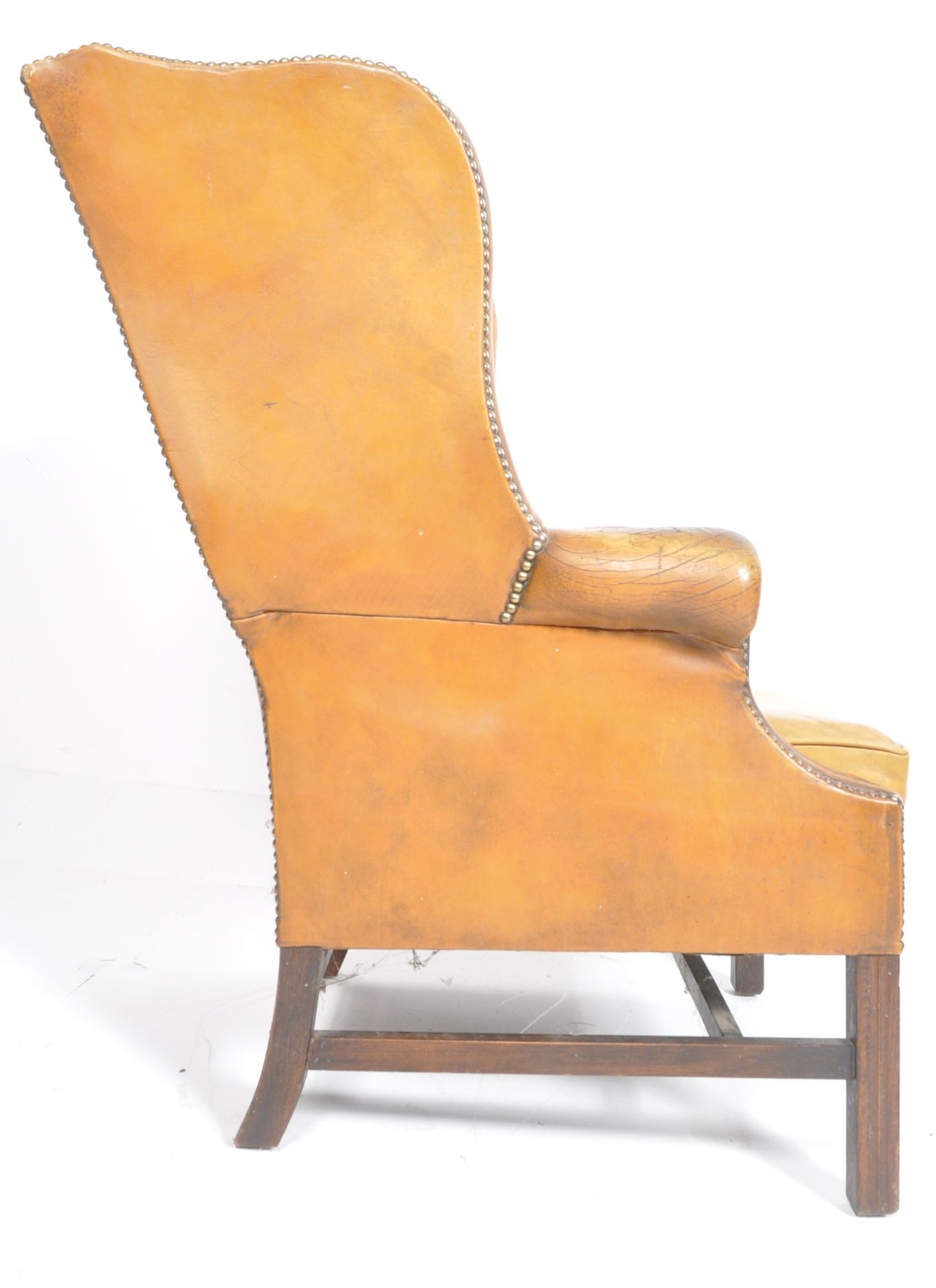 CHESTERFIELD WINGBACK FIRESIDE ARMCHAIR - Image 6 of 11