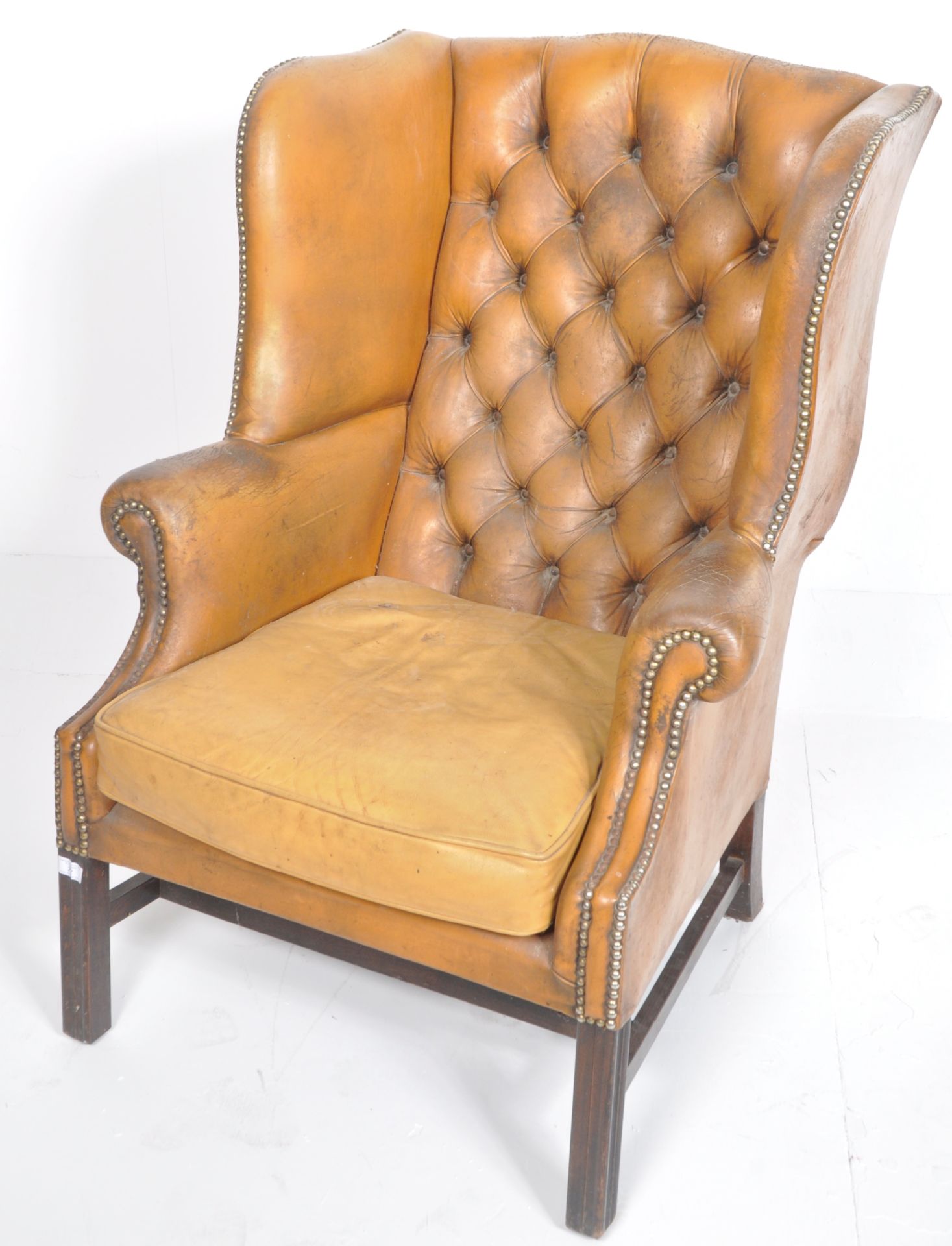 CHESTERFIELD WINGBACK FIRESIDE ARMCHAIR - Image 2 of 11