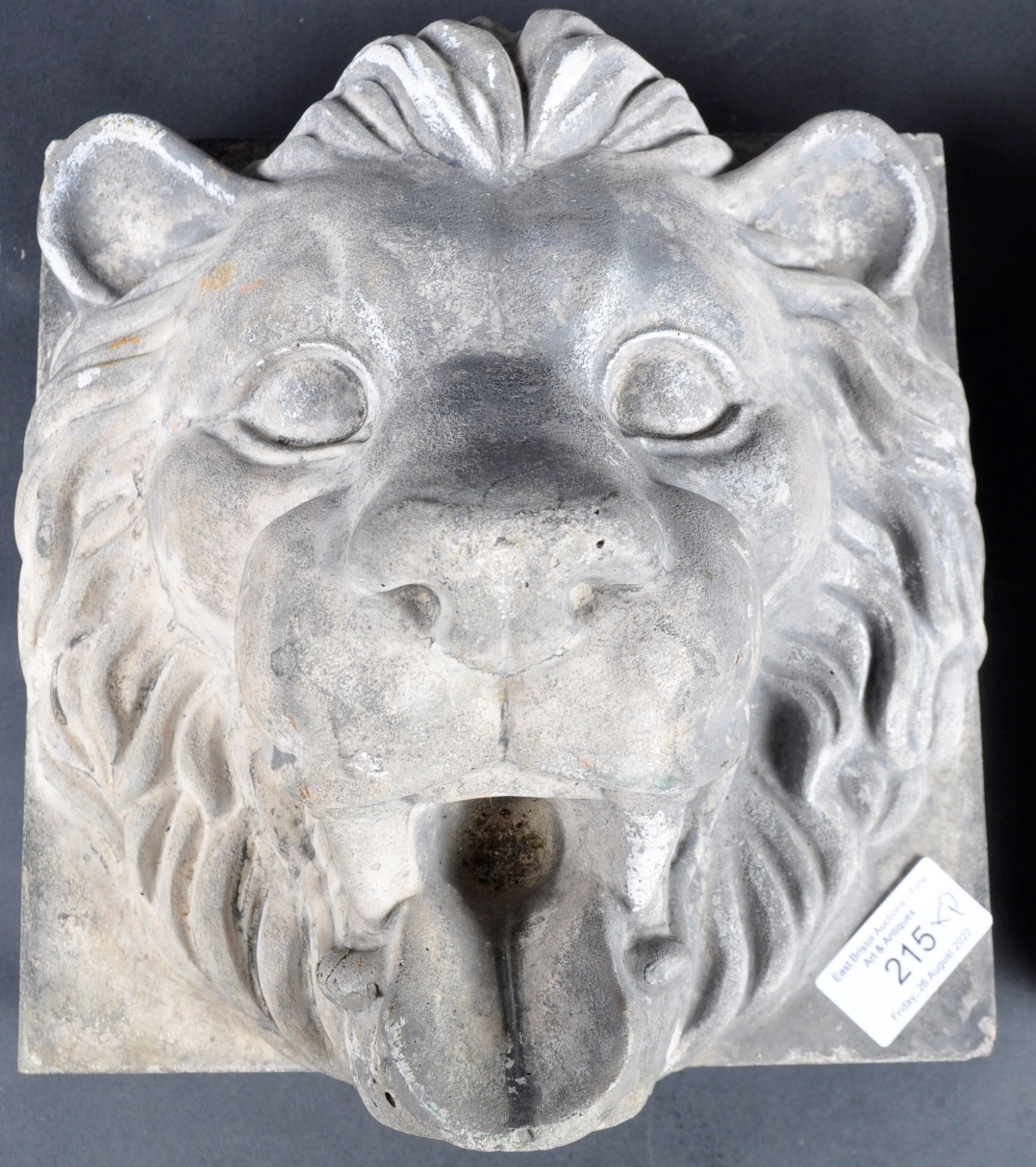 TWO EARLY 20TH CENTURY COMPOSITE LION WALL PLAQUES - Image 7 of 7