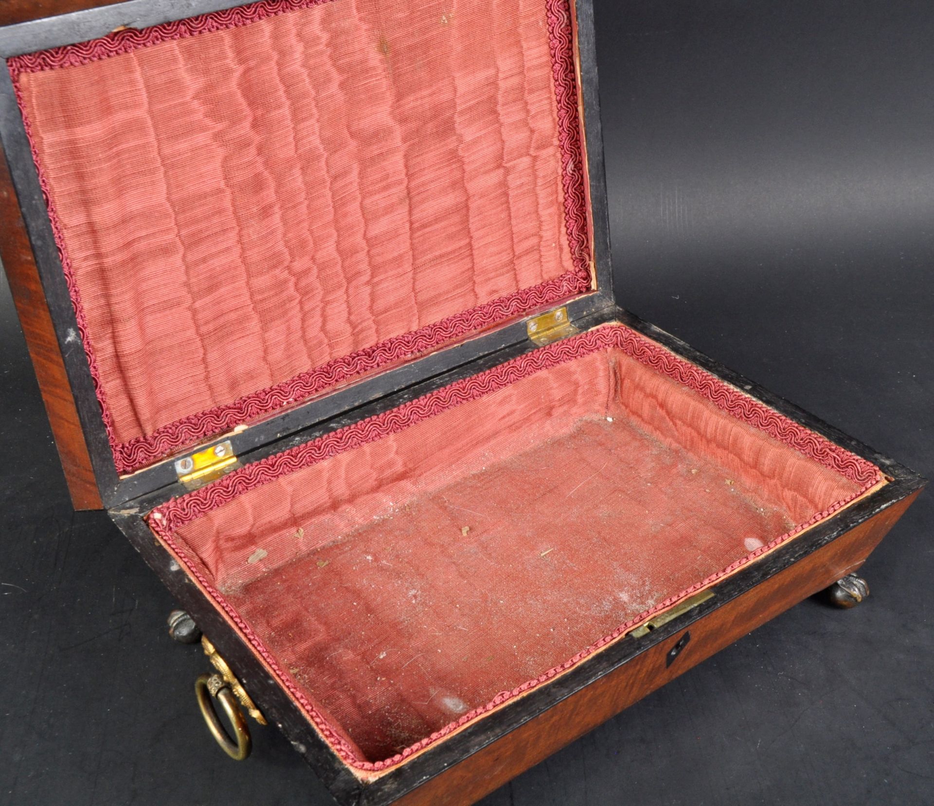 19TH CENTURY MAHOGANY TABLE BOX JEWELLERY CASKET - Image 7 of 7