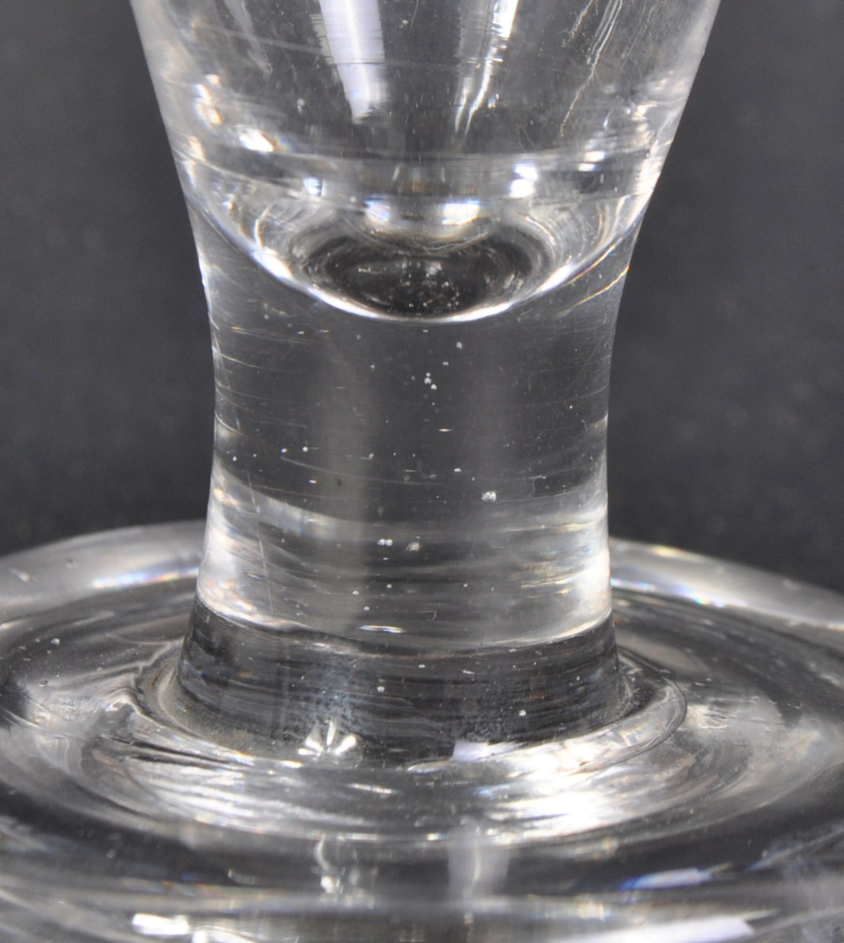 18TH CENTURY GEORGE III FLANGE FOOTED FIRING GLASS - Image 4 of 5
