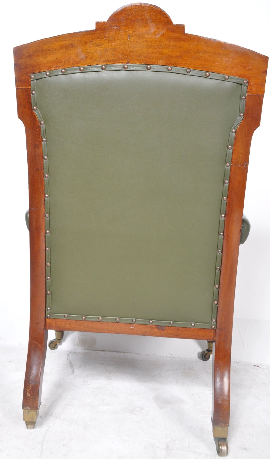 19TH CENTURY WILLIAM IV MAHOGANY LIBRARY ARMCHAIR - Image 7 of 8