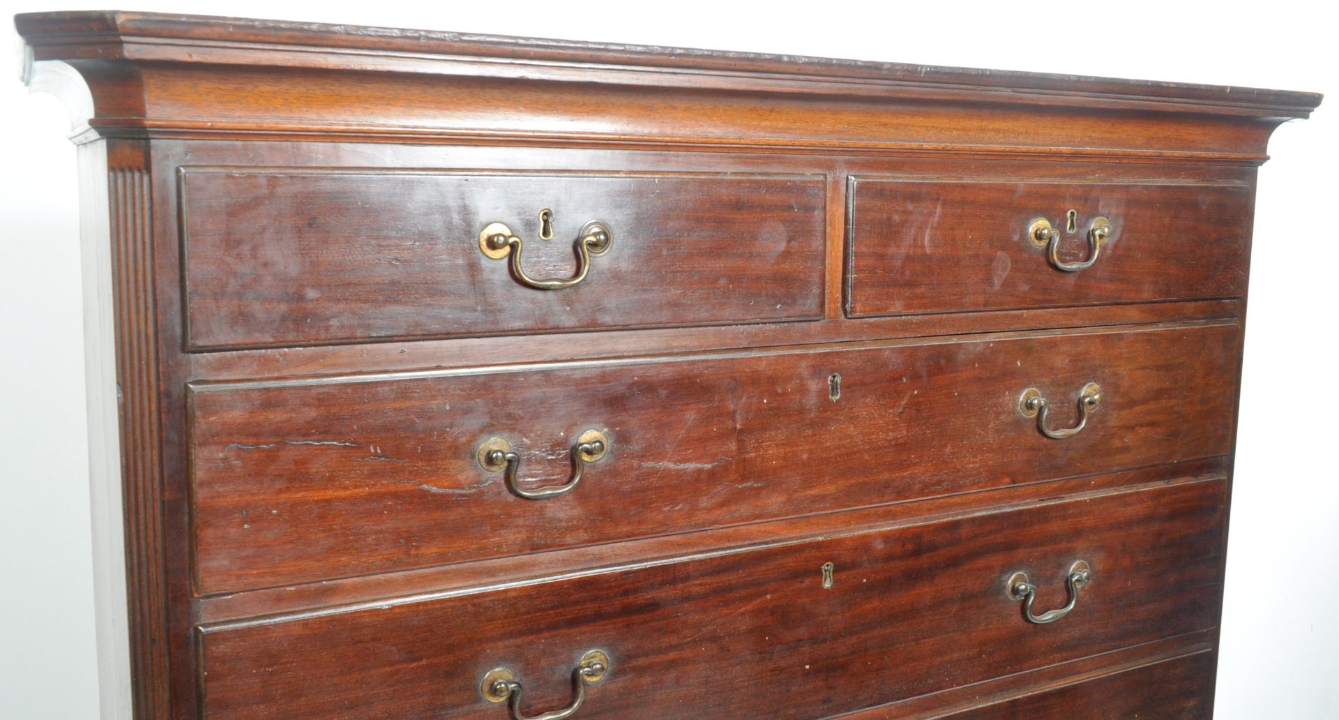 LATE 18TH CENTURY GEORGE III MAHOGANY CHEST ON CHEST - Image 3 of 10