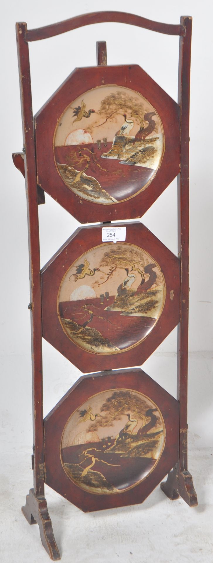 19TH CENTURY CHINESE THREE TIER CAKE / PLATE STAND - Image 3 of 8