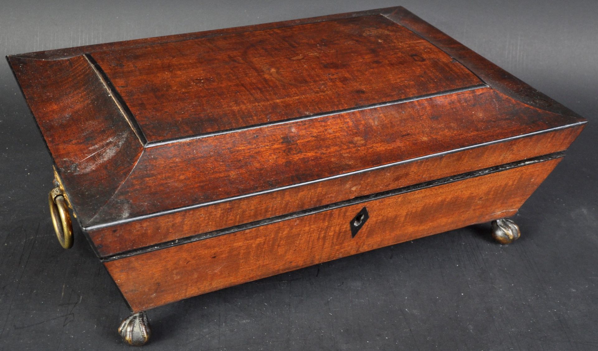 19TH CENTURY MAHOGANY TABLE BOX JEWELLERY CASKET - Image 2 of 7