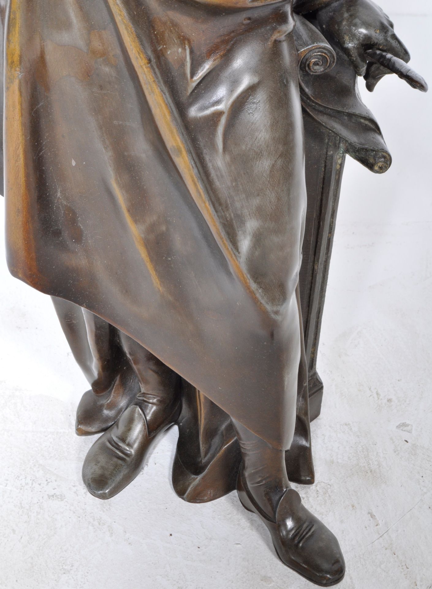 20TH CENTURY BRONZE WORKED SCULPTOR OF BEETHOVEN - Image 3 of 6