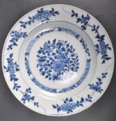 19TH CENTURY CHINESE BLUE & WHITE PORCELAIN PLATE