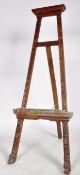 VINTAGE 20TH CENTURY ORIENTAL CARVED WOOD EASEL STAND
