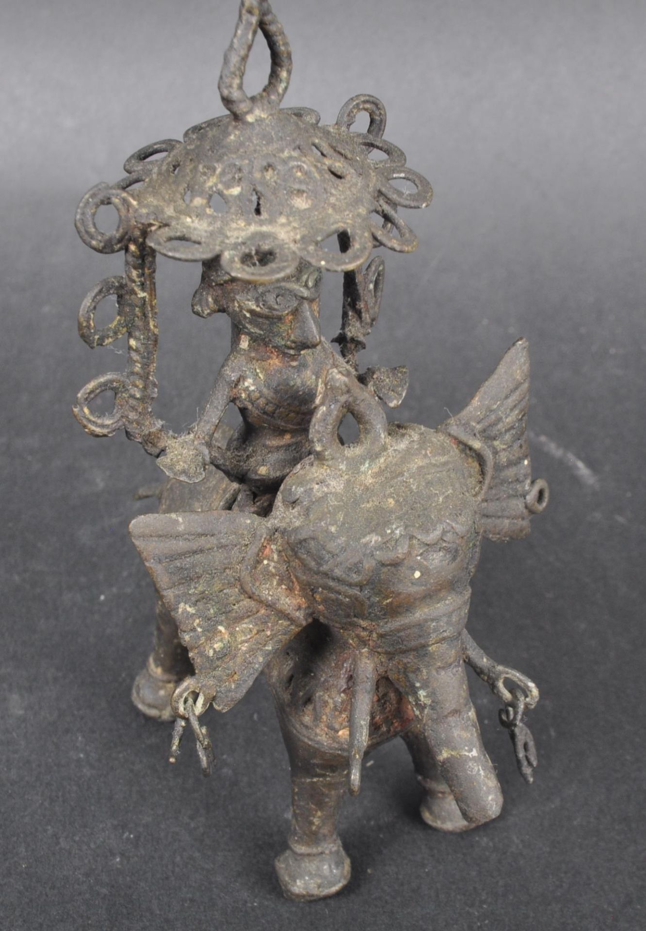 19TH CENTURY INDIAN DHOKRA LOST WAX BRONZE ELEPHANT - Image 5 of 10