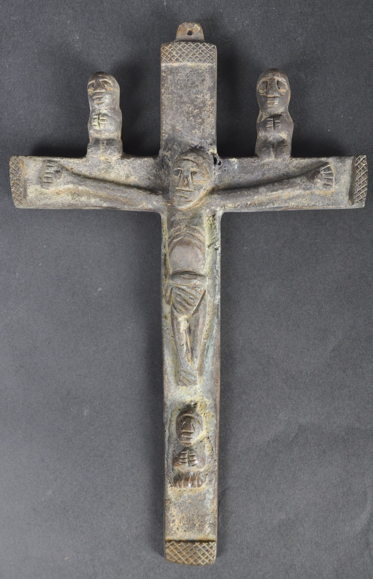 19TH CENTURY BRONZE BAKONGO CRUCIFIX