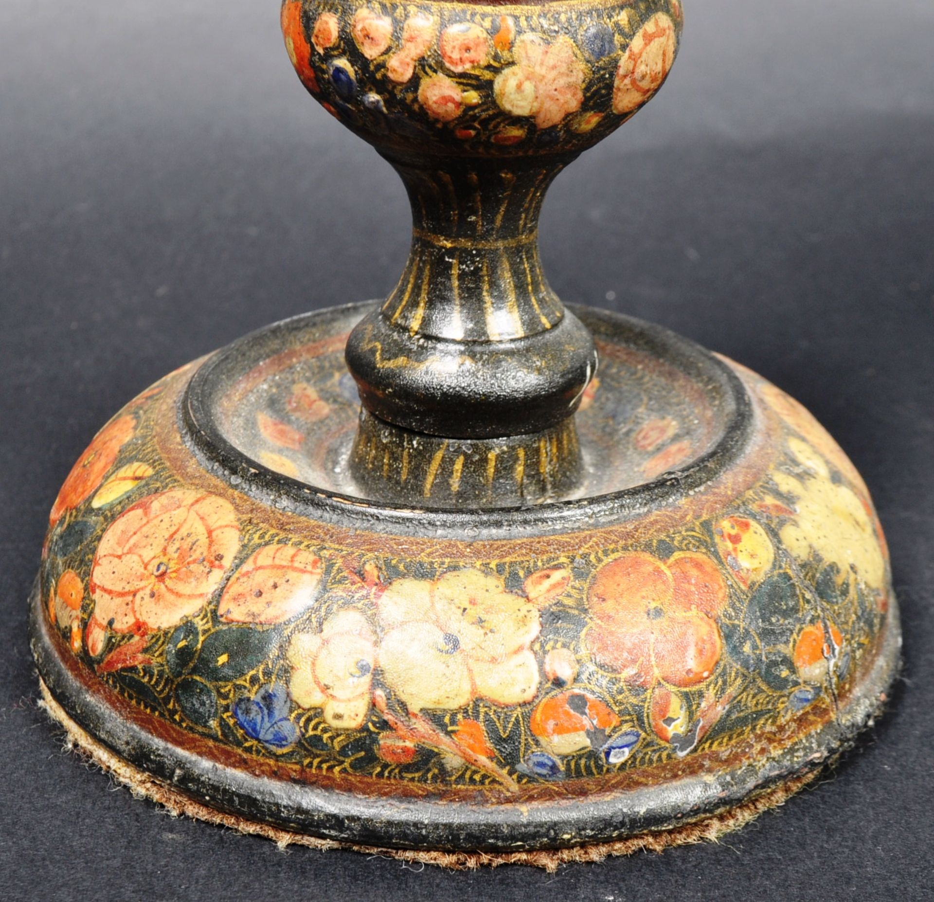 19TH CENTURY PERSIAN KASHMIR CANDLESTICK - Image 5 of 7