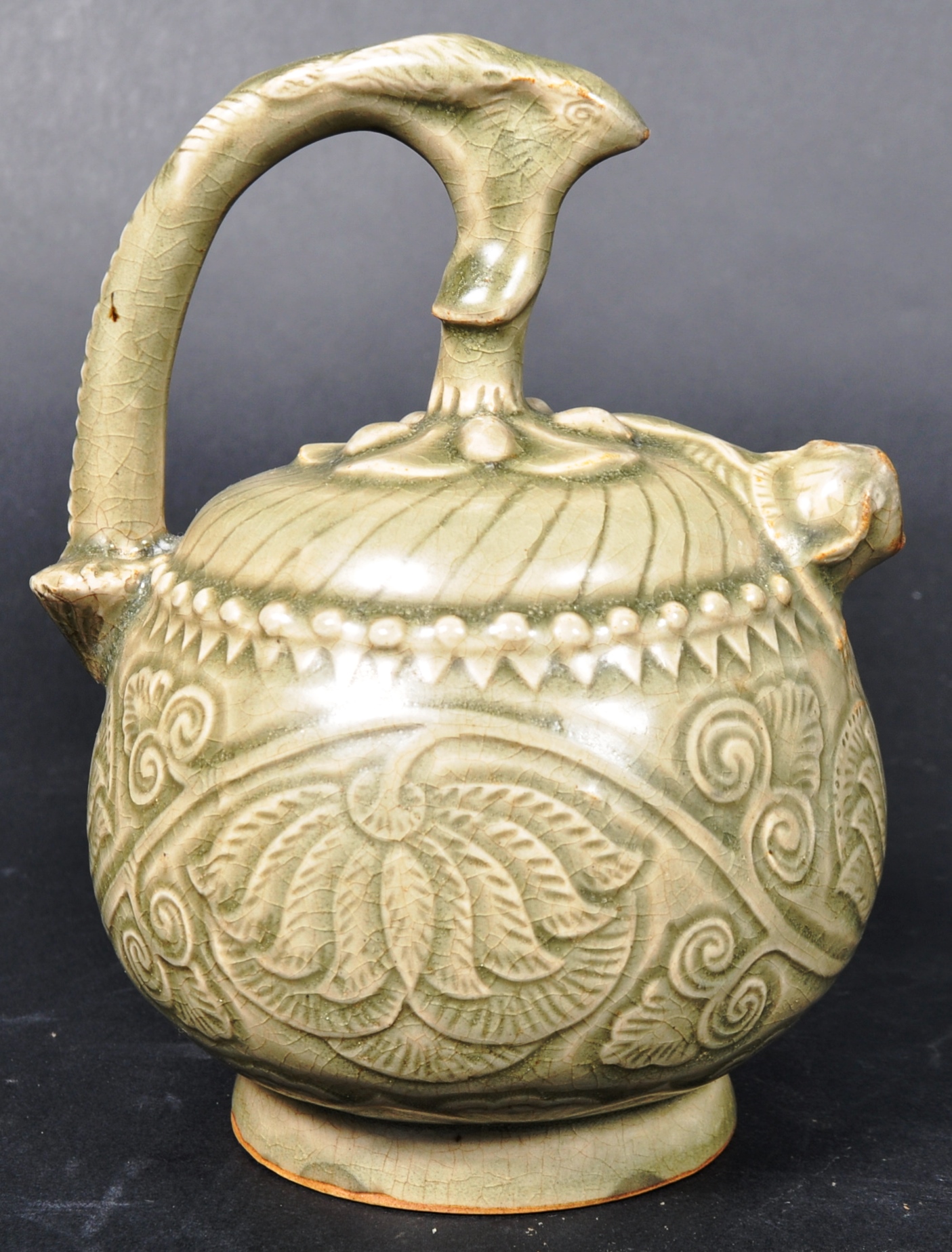 19TH CENTURY SONG DYNASTY STYLE CELADON TEAPOT - Image 3 of 6