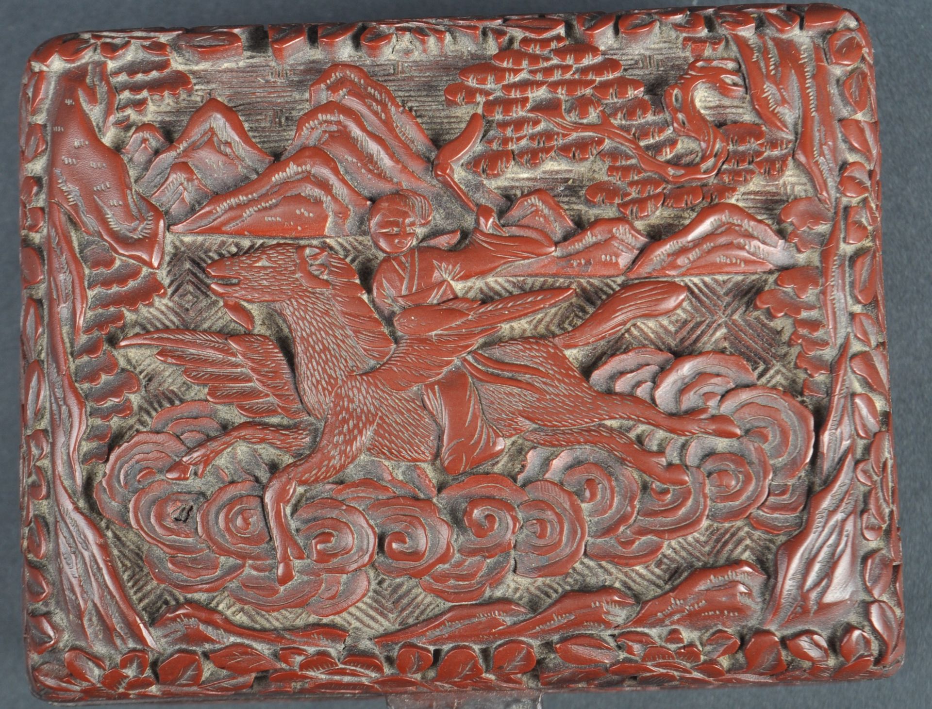 EARLY 20TH CENTURY CHINESE QIANLONG CINNABAR BOX - Image 4 of 6