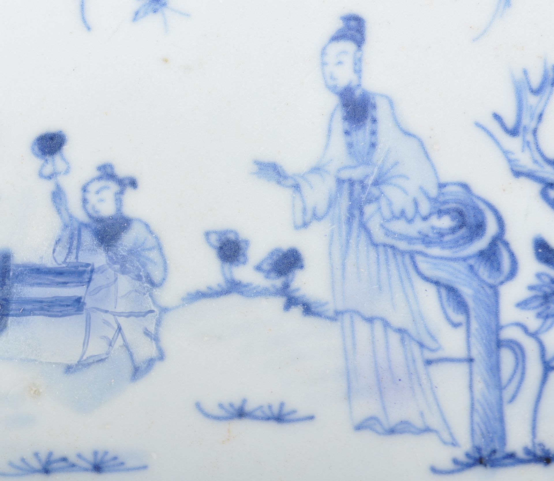 18TH CENTURY CHINESE QIANLONG PERIOD BLUE & WHITE PLATE - Image 3 of 7