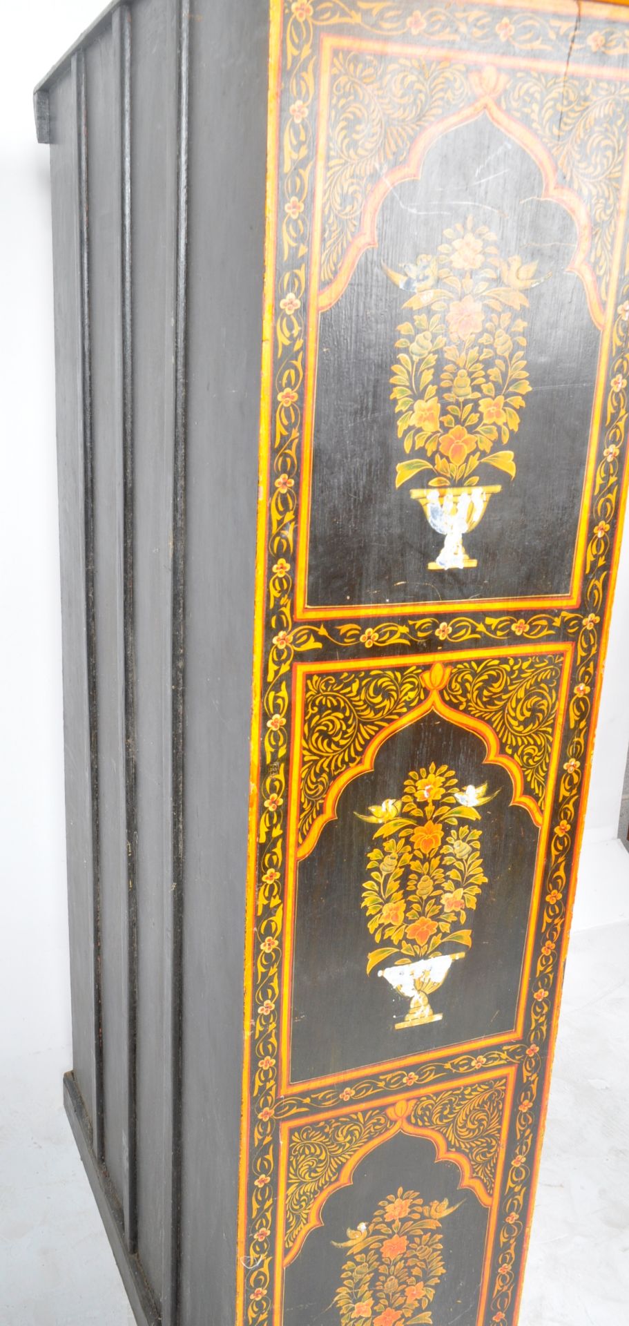 20TH CENTURY INDIAN PAINTED HARDWOOD CUPBOARD - Image 8 of 9