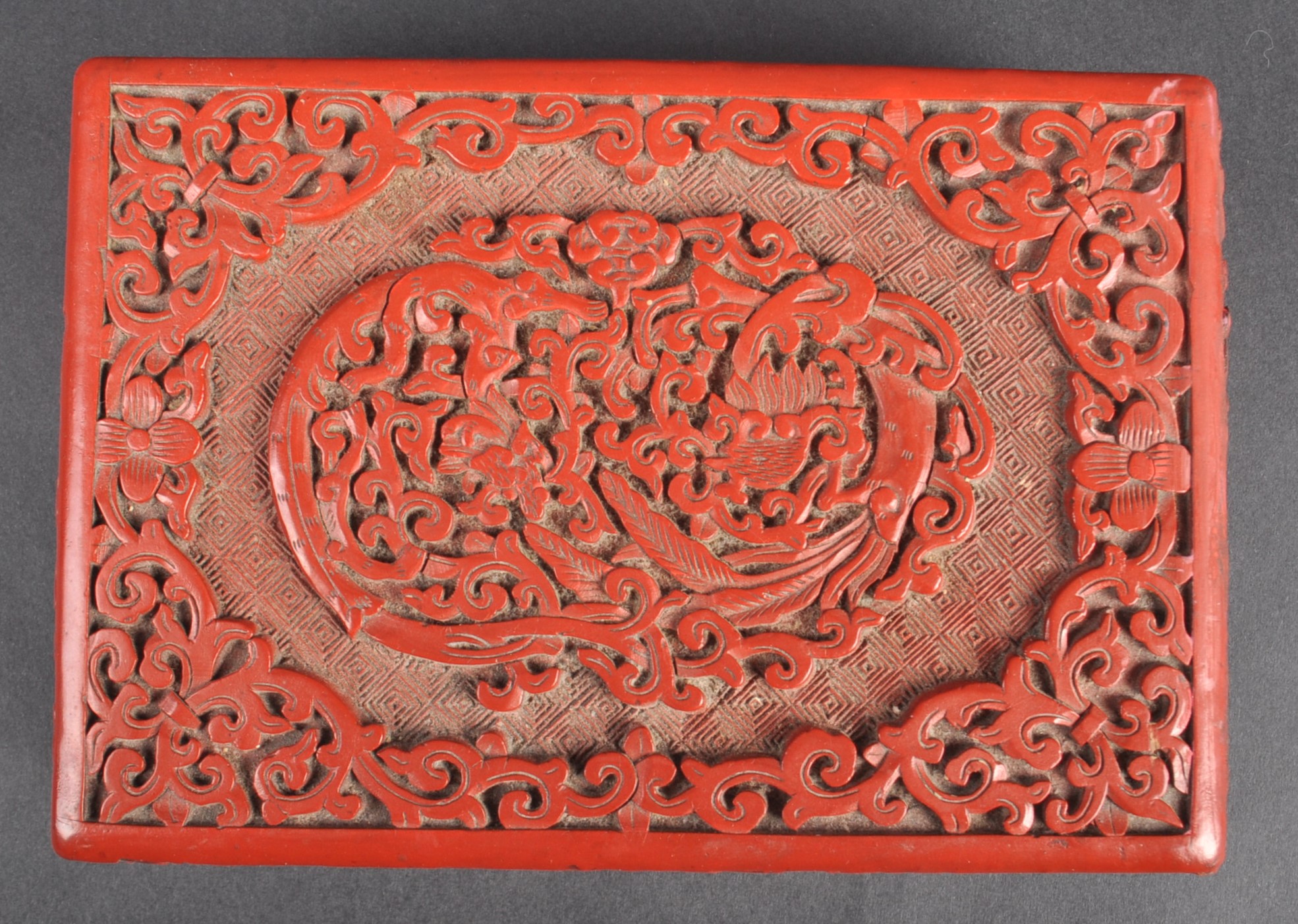 TWO EARLY 20TH CENTURY CHINESE CINNABAR LACQUER BOXES - Image 2 of 5