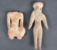 TWO ANCIENT INDUS VALLEY TERRACOTTA FERTILITY FIGURES