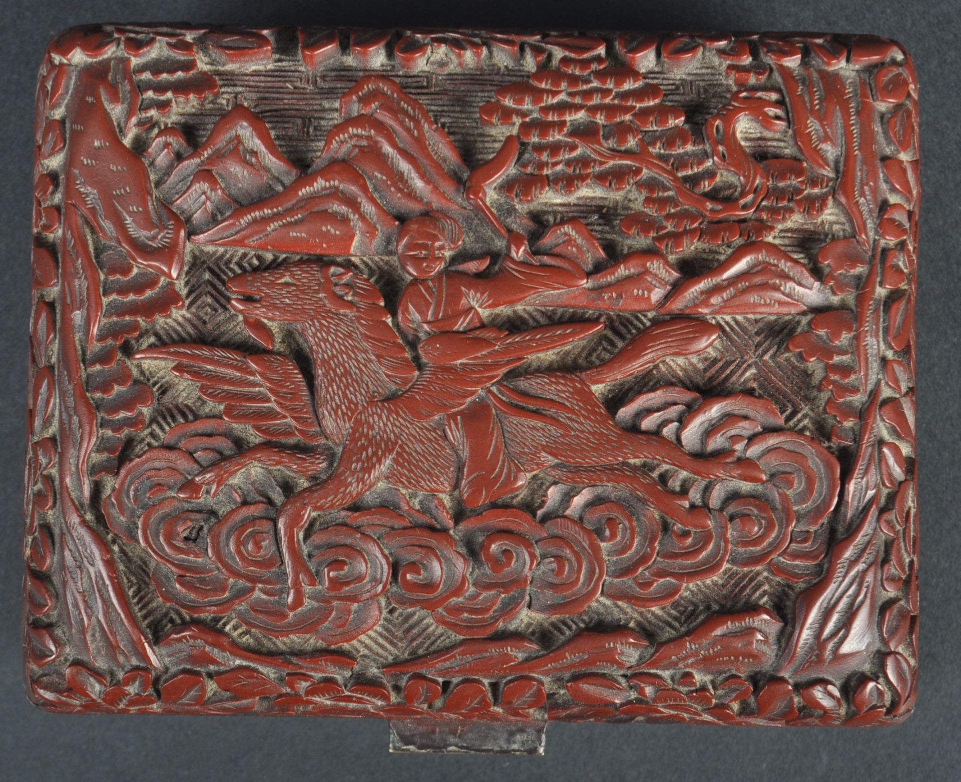 EARLY 20TH CENTURY CHINESE QIANLONG CINNABAR BOX - Image 3 of 6