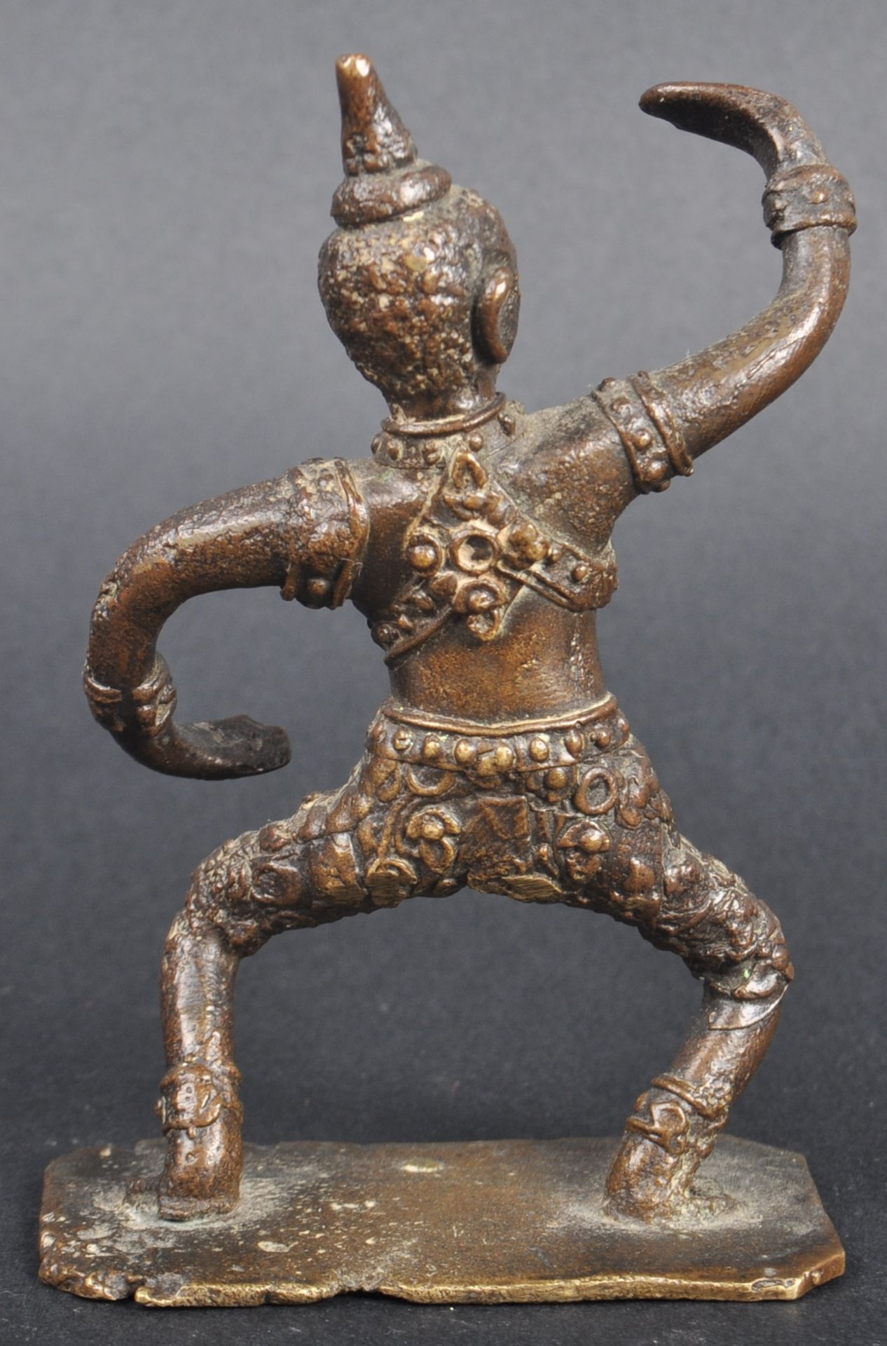 19TH CENTURY INDIAN HINDU BRONZE DEITY FIGURE - Bild 7 aus 8