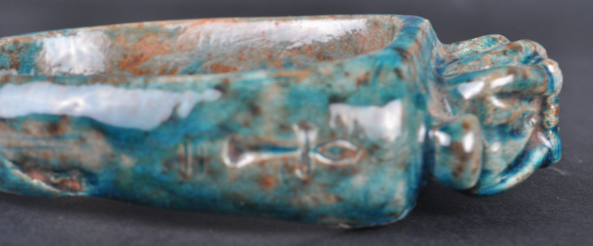 TWO 19TH CENTURY EGYPTIAN GRAND TOUR FAIENCE BANGLES - Image 6 of 12