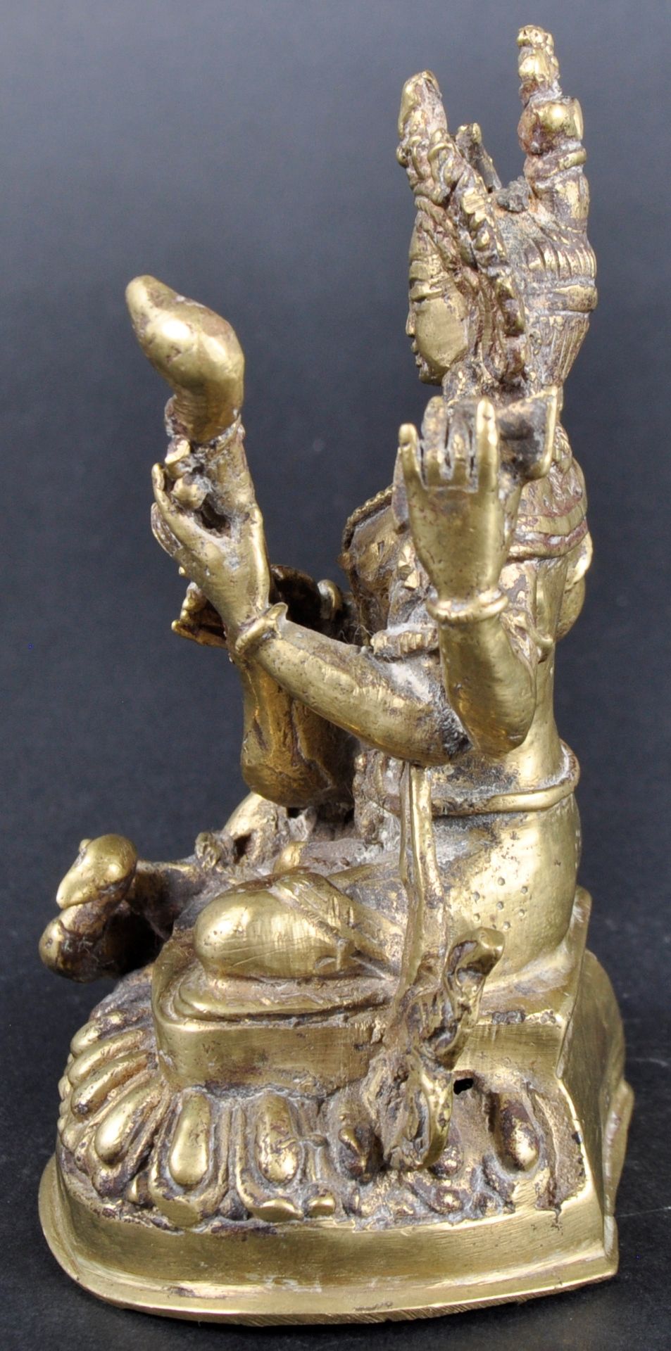 EARLY 20TH CENTURY HINDU BRONZE SARASWATI FIGURE - Bild 7 aus 11