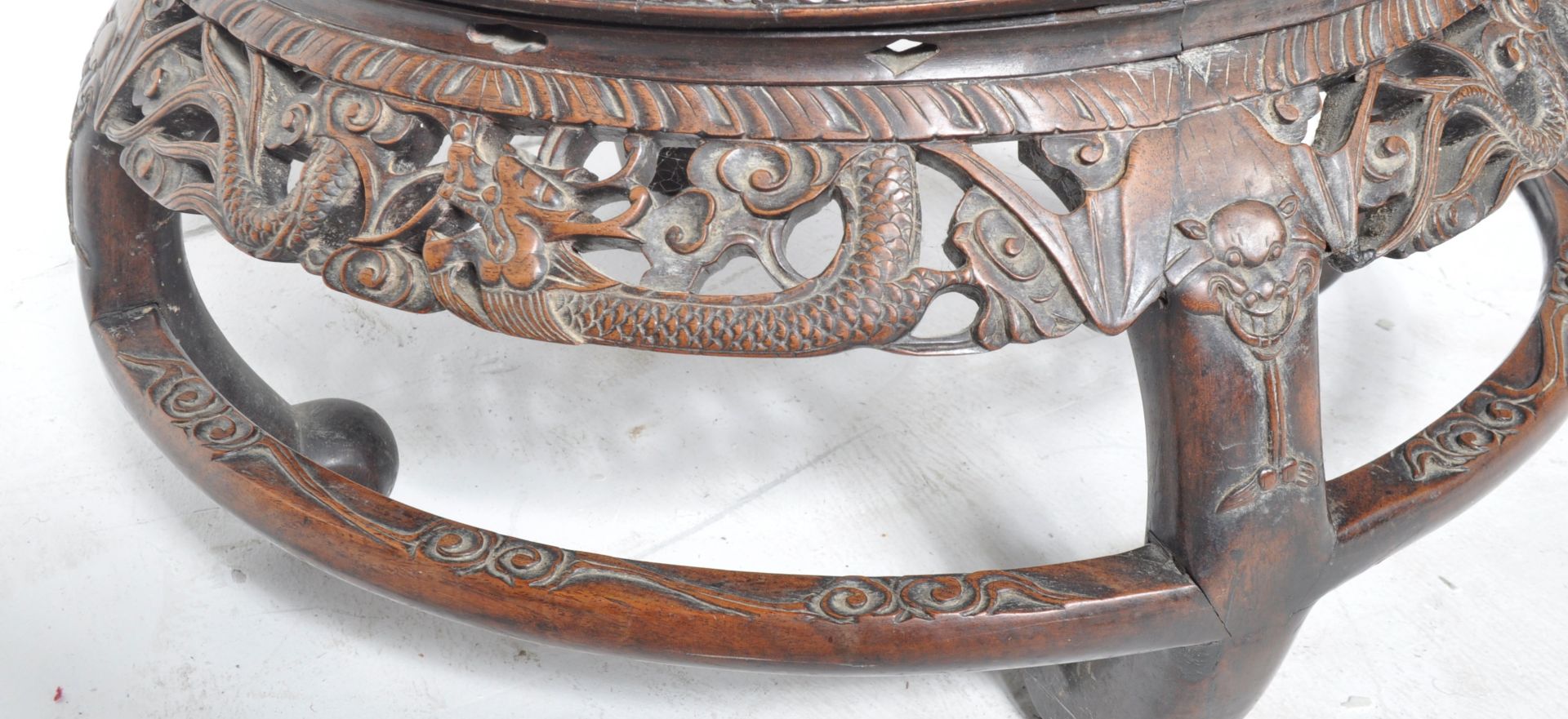 CIRCA 1900 CHINESE HUANGHUALI LOW CARVED TABLE - Image 6 of 8
