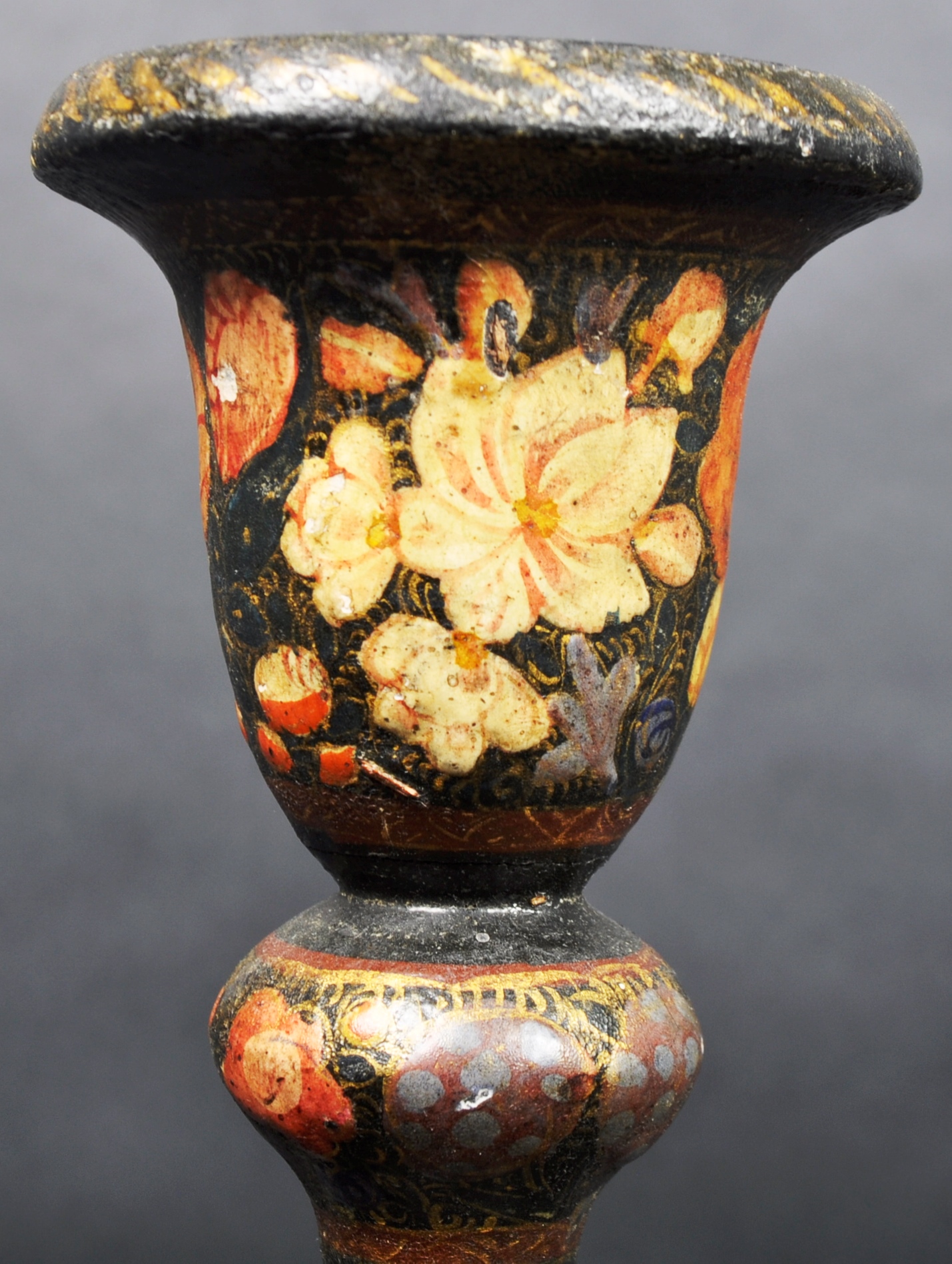 19TH CENTURY PERSIAN KASHMIR CANDLESTICK - Image 2 of 7