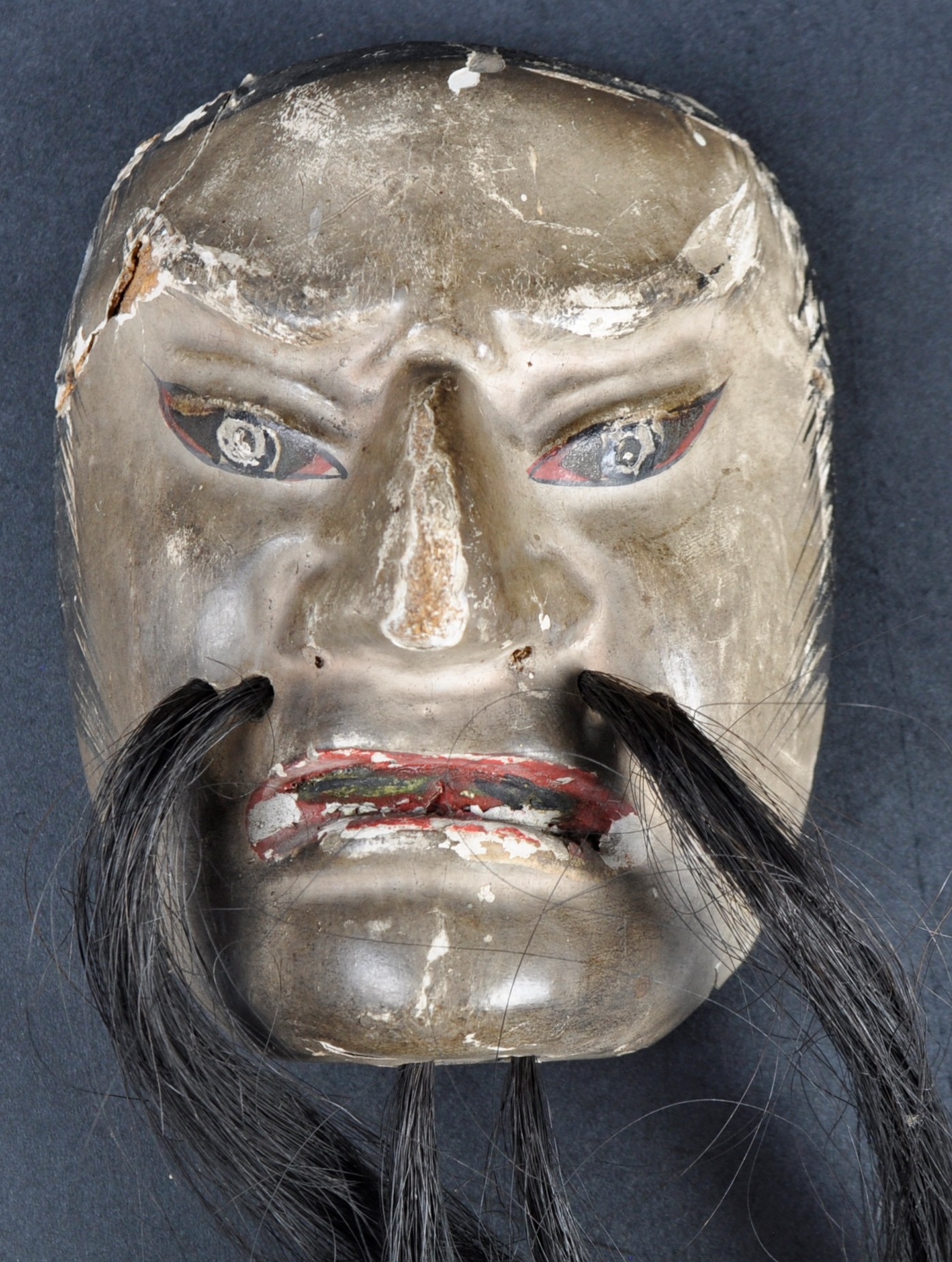 SET OF FOUR 19TH CENTURY JAPANESE NOH THEATRE MASKS - Image 2 of 8