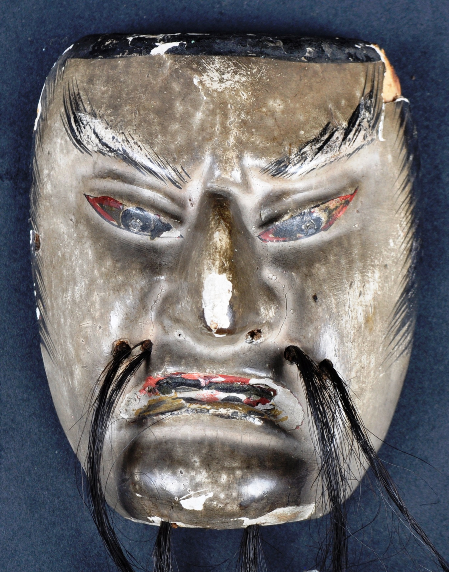 SET OF FOUR 19TH CENTURY JAPANESE NOH THEATRE MASKS - Image 4 of 8