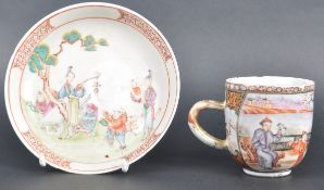 18TH CENTURY CHINESE PORCELAIN TEACUP & SAUCER