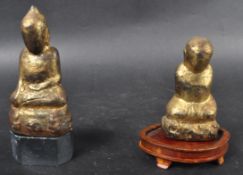 EARLY 20TH CENTURY THAI GILTWOOD CARVED FIGURINES