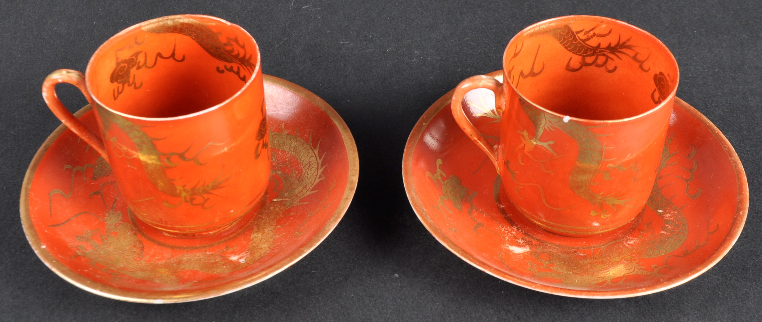 PAIR OF 19TH CENTURY CHINESE PORCELAIN TEA CUPS & SAUCERS - Image 2 of 6