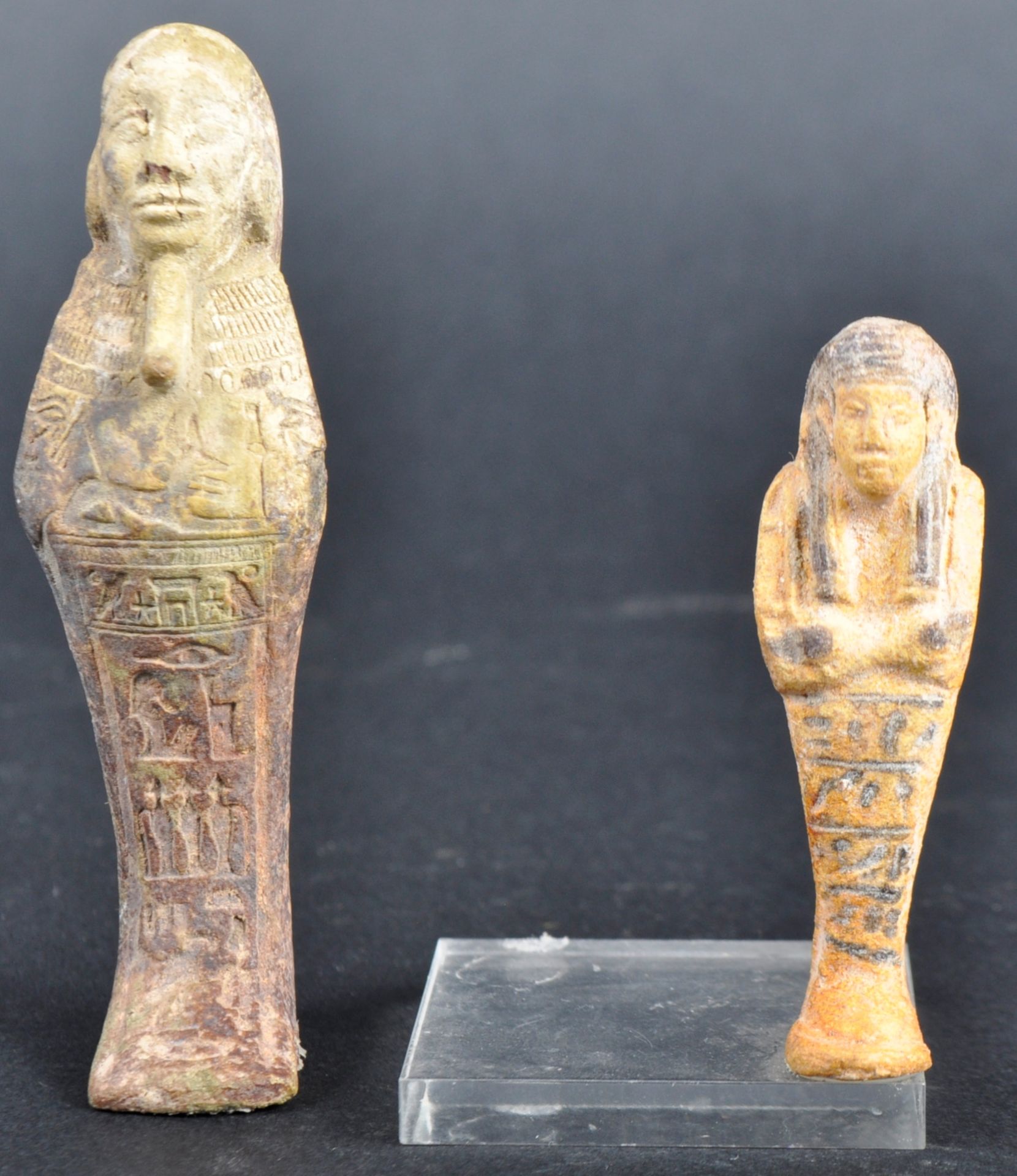 TWO GRAND TOUR EGYPTIAN SHABTI FIGURINES