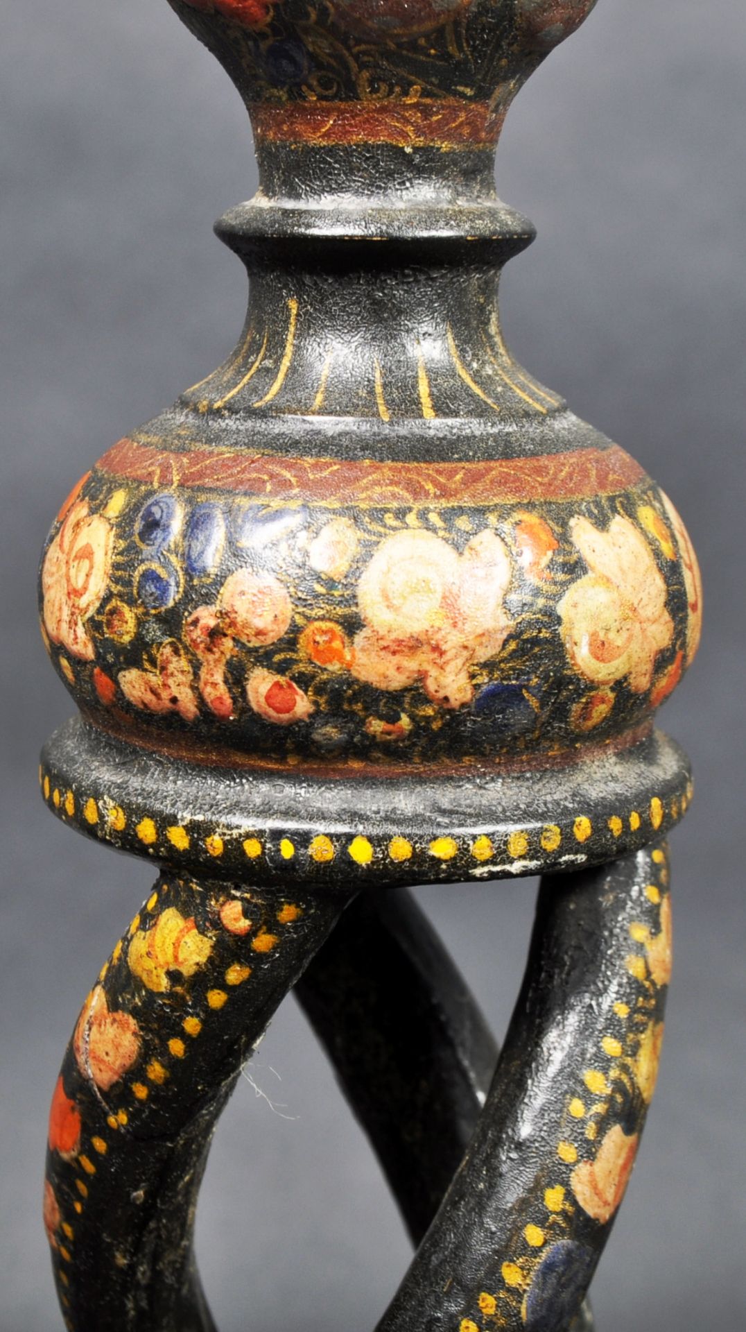 19TH CENTURY PERSIAN KASHMIR CANDLESTICK - Image 3 of 7