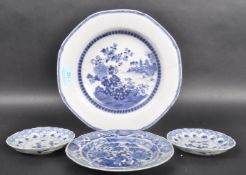 GROUP OF 18TH CENTURY CHINESE BLUE & WHITE PLATES