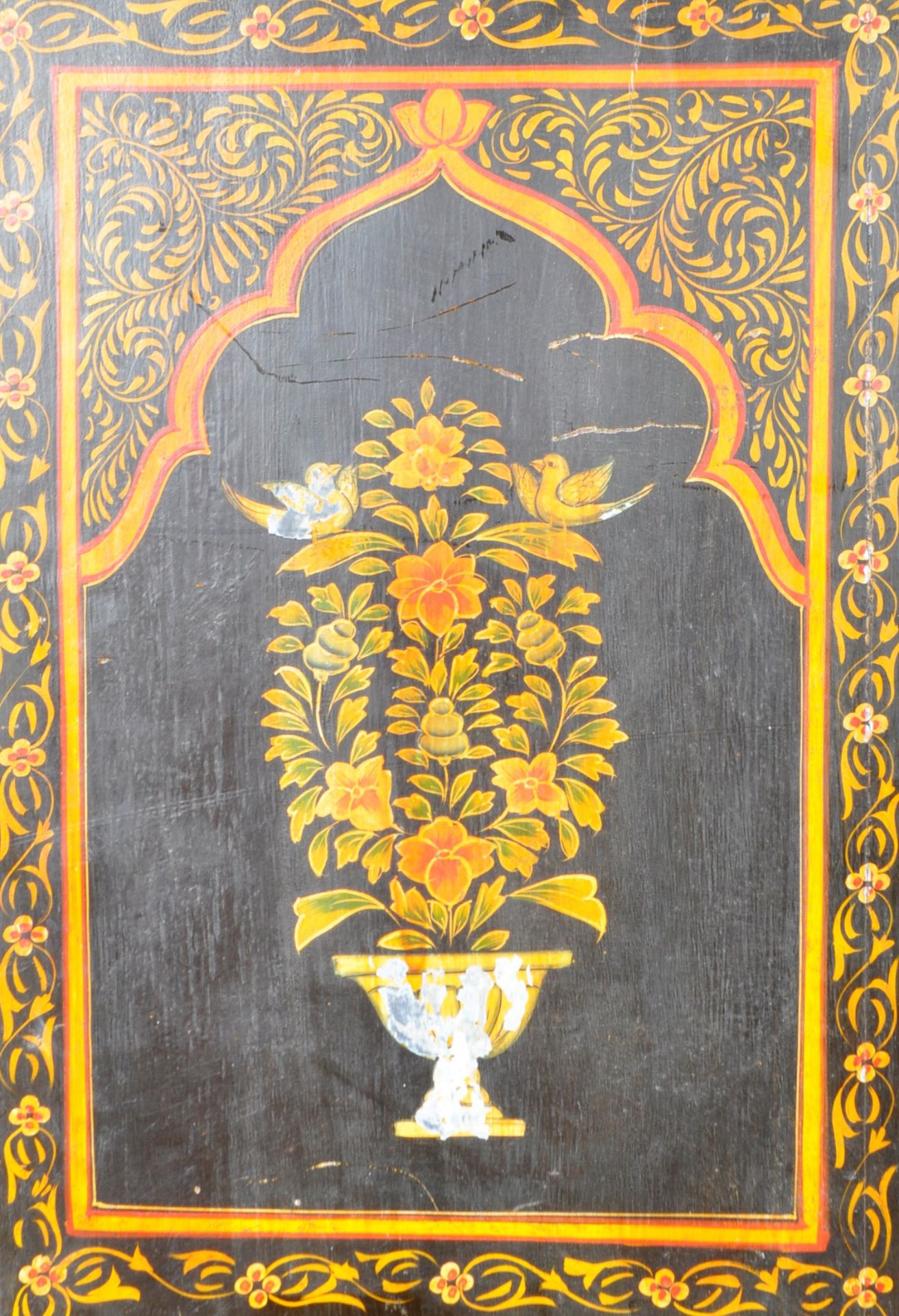 20TH CENTURY INDIAN PAINTED HARDWOOD CUPBOARD - Image 7 of 9