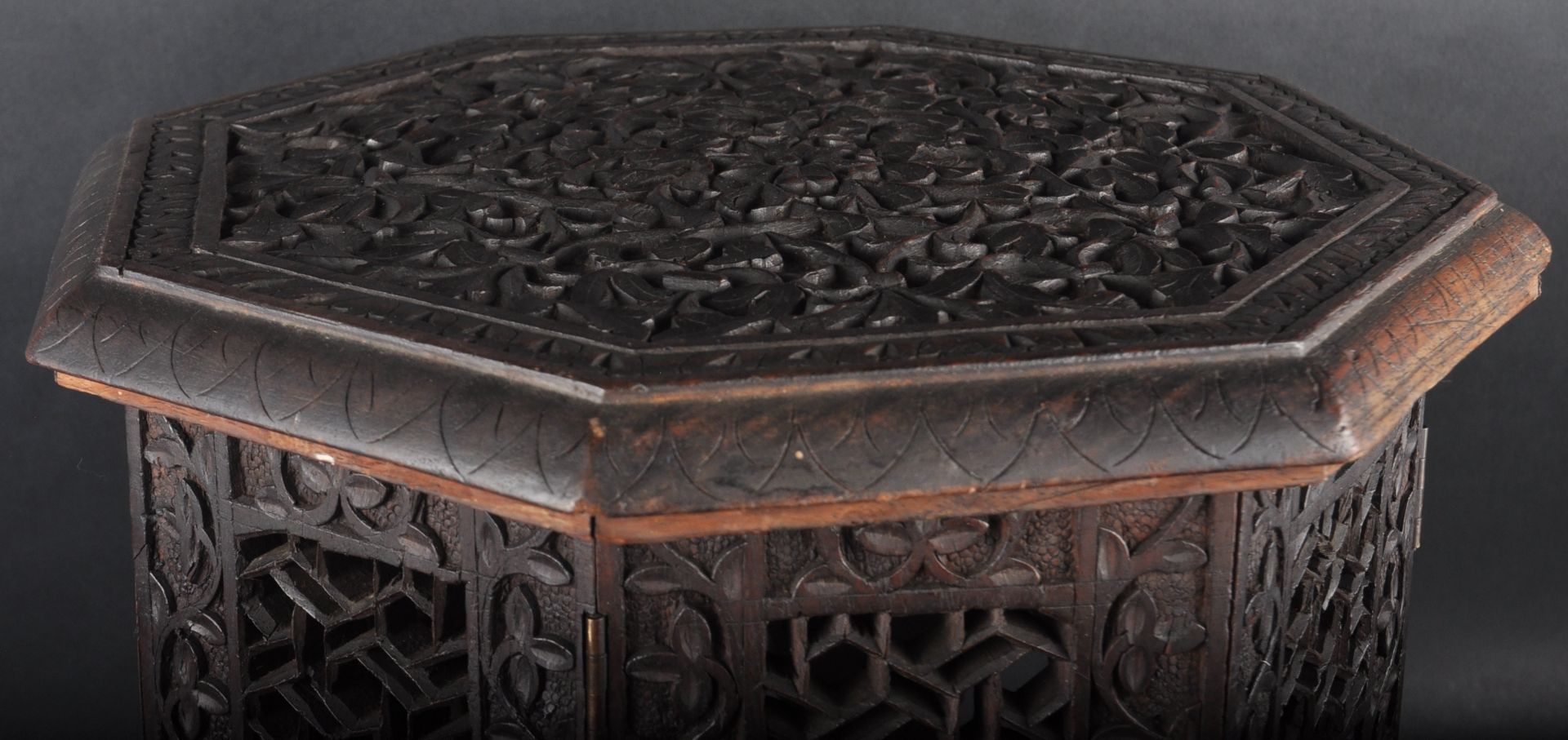 19TH CENTURY ANGLO-INDIAN CARVED SIDE TABLE - Image 2 of 5