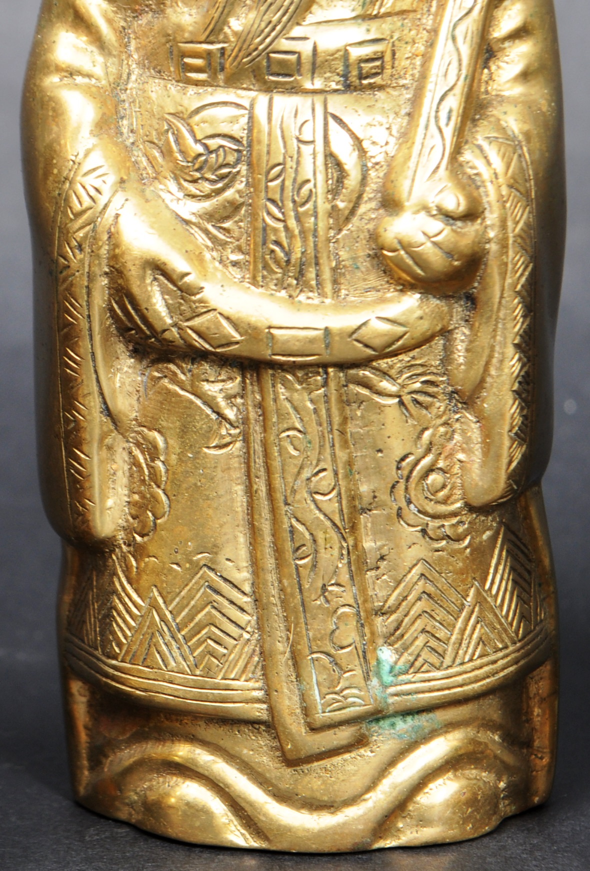 THREE CHINESE REPUBLIC PERIOD BRASS FIGURINES - Image 7 of 12