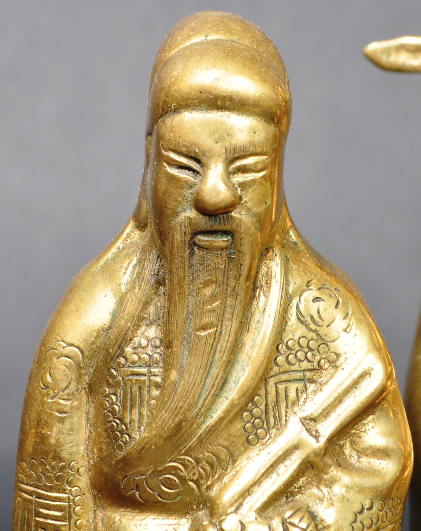 THREE CHINESE REPUBLIC PERIOD BRASS FIGURINES - Image 2 of 12