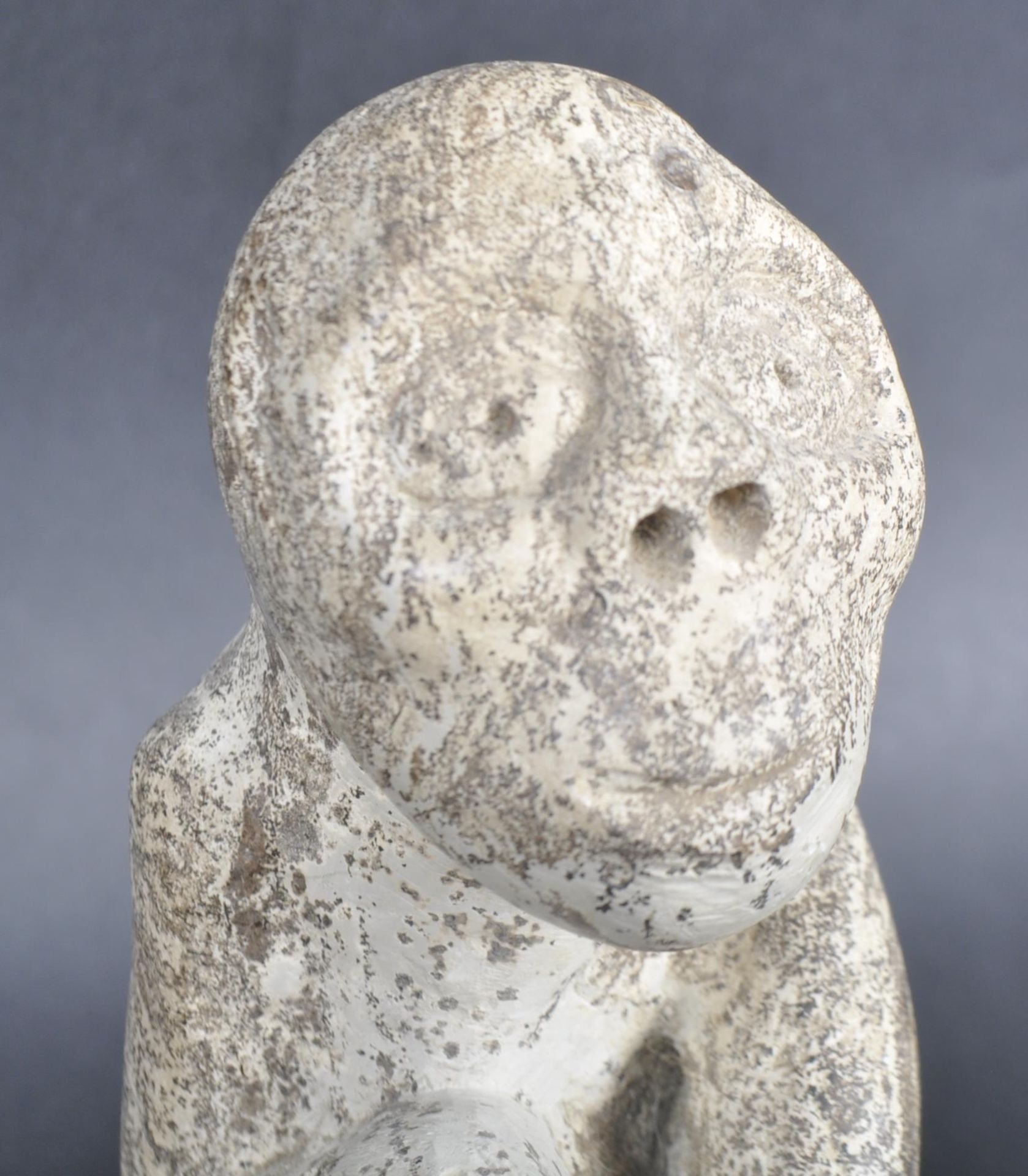 THREE AFRICAN GHANAIAN CARVED STONE FIGURES - Image 5 of 10