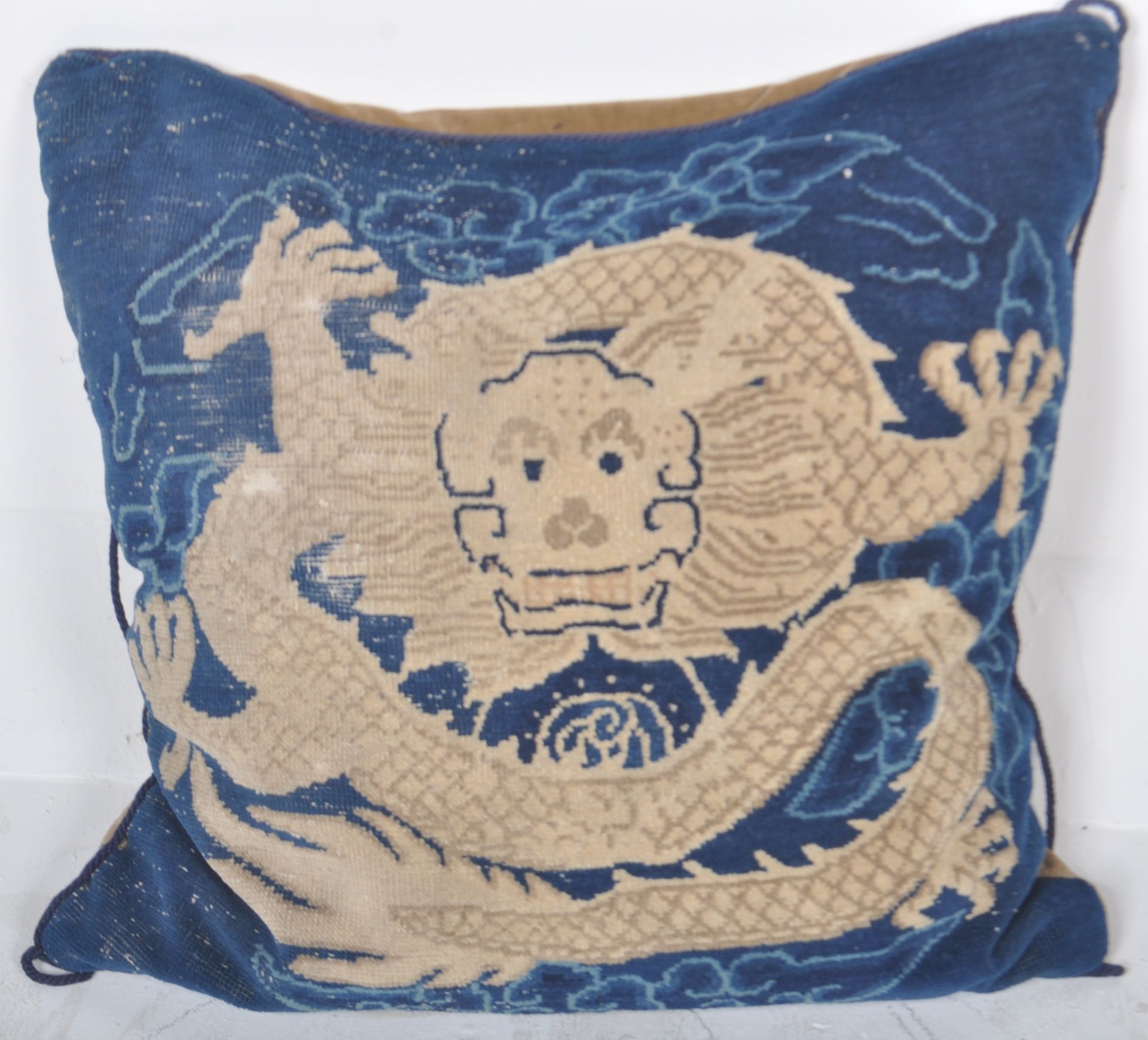 LARGE CHINESE DRAGON FLOOR CUSHION