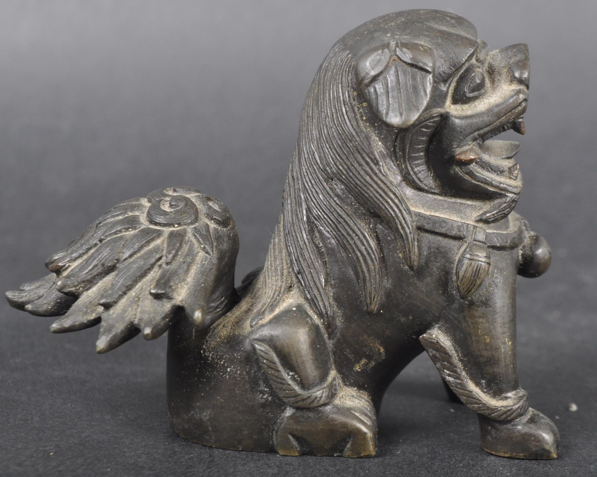 EARLY 20TH CENTURY CHINESE BRONZE FOO DOG - Image 3 of 7