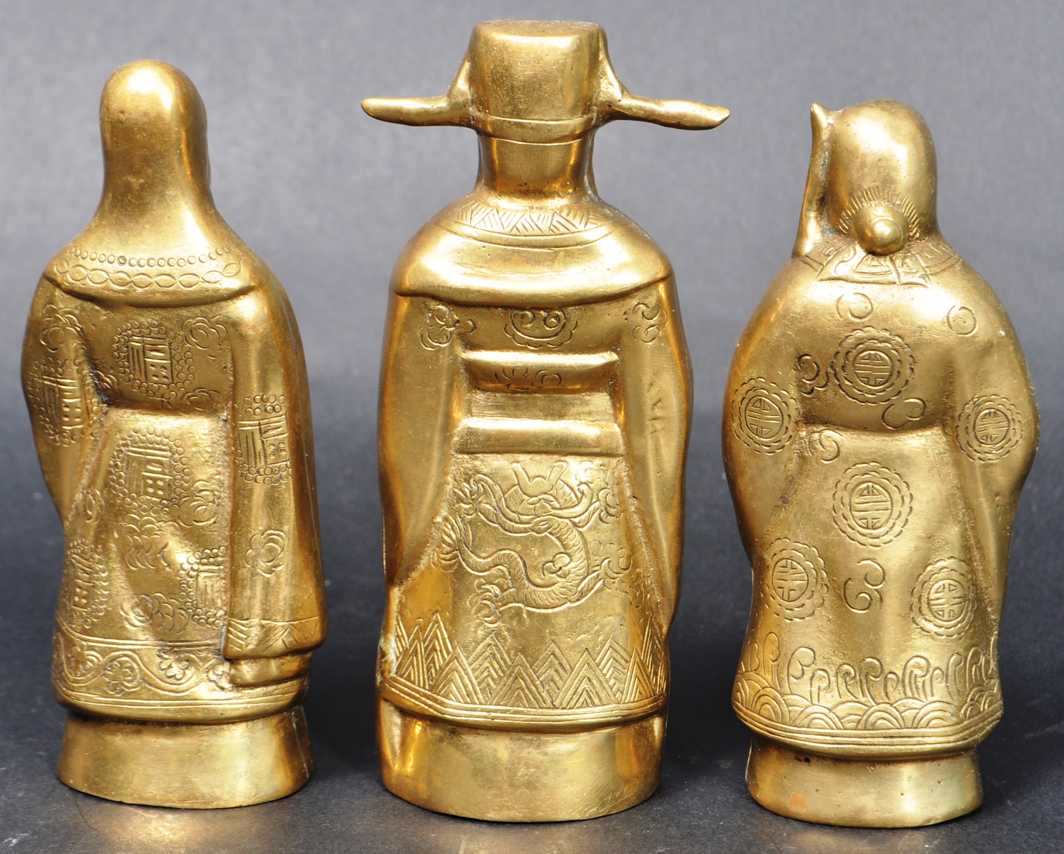 THREE CHINESE REPUBLIC PERIOD BRASS FIGURINES - Image 12 of 12