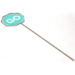 LOLLIPOP METAL STOP AND GO TRAFFIC ROAD SIGN