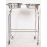 CONTEMPORARY MEDICAL / INDUSTRIAL TWIN BASIN WASHSTAND