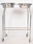 CONTEMPORARY MEDICAL / INDUSTRIAL TWIN BASIN WASHSTAND